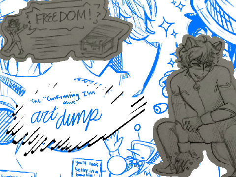 IM STILL ALIVE GANG (Art clump….mostly Deltarune)