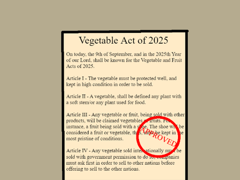 Vegetable Protection Act of '25