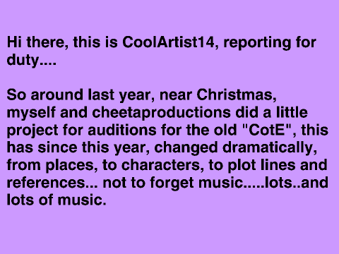 Auditions for TCOTE