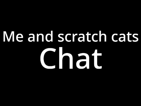 Me and scratch cats Chat || The Apartment