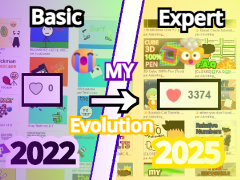 ✨My evolution in Scratch.. 2022 to 2025 !✨