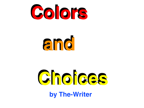 Colors and Choices