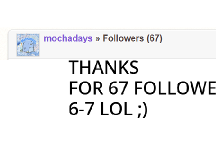 6-7 followers :)