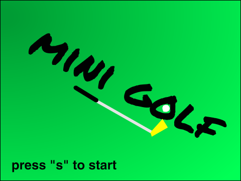 A mini-golf game