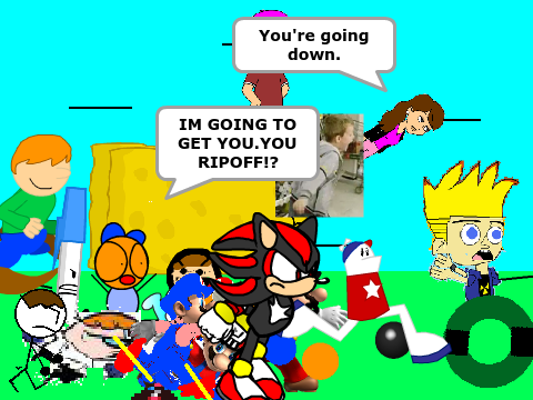 Add yourself chasing Johnny Test!