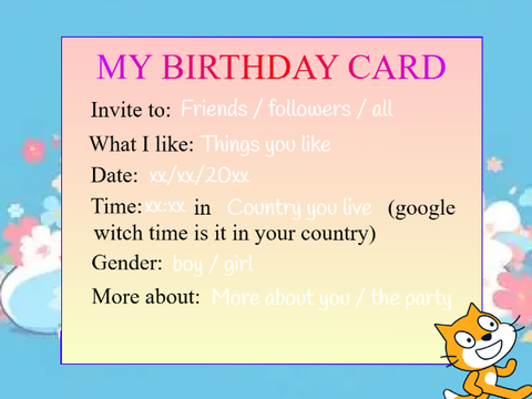 Plan a scratch birthday party!!!