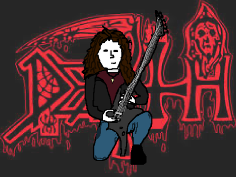 Chuck Schuldiner scratch drawing