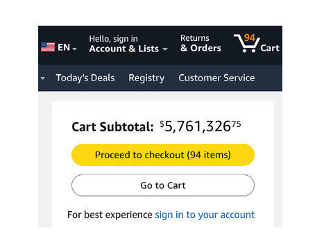 5.7 million$ on amazon