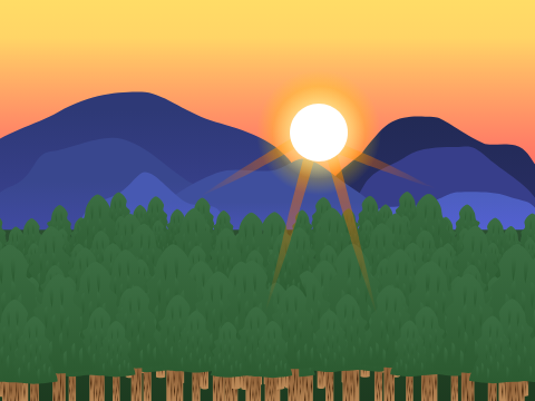Sunset vector art