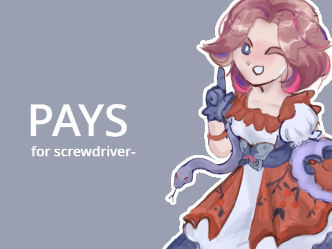 ☆ payments 3 / 3 . for screwdriver-