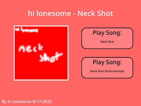 hi lonesome - Neck Shot (Single)