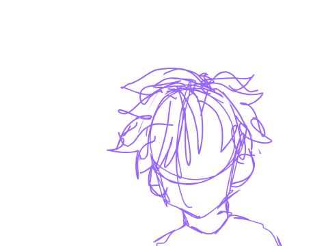 hair blowing in wind