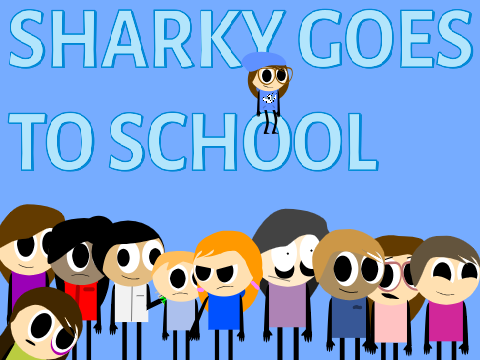 Sharky goes to school, but...