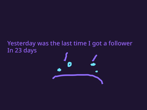 Why I never get followers plz help me get more