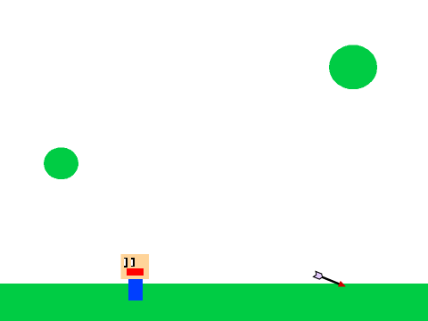 hit fred with an arrow