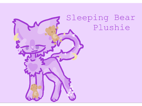 Sleeping bear plushie