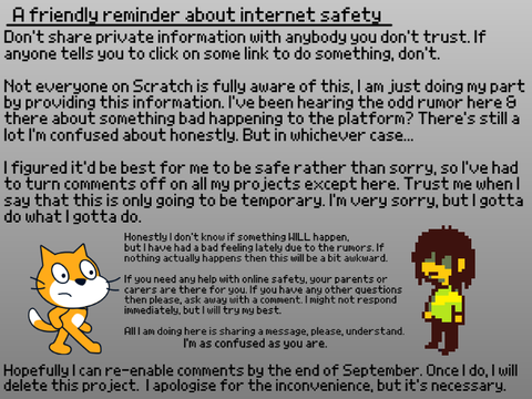 Internet safety PSA (+ Emergency account update)