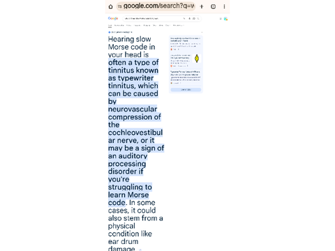MORSE CODE IS UNHEALTHY?