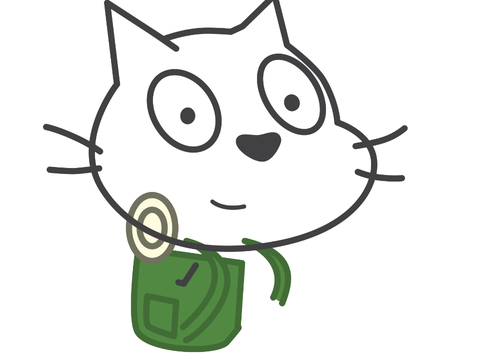 透明スクラッチキャット Transparent scratch cat