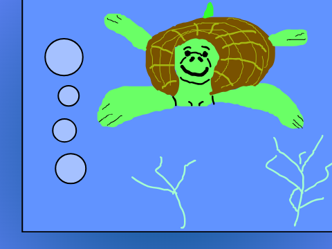 Turt in the sea - art contest entry