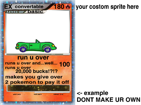 remix and ill make a pokemon card 4 ur custom sprite