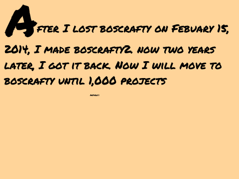 DECLARATION OF MOVING TO BOSCRAFTY