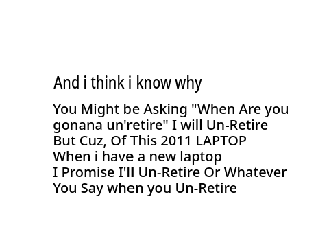 I'm Retiring In Scratch