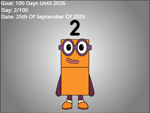 2026 Countup: Day 2/100