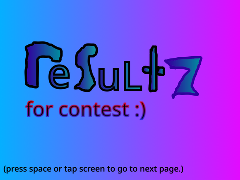 RESULTS (for contest)
