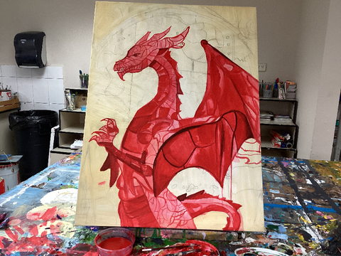 Painting Im doing in Art class:D WIP