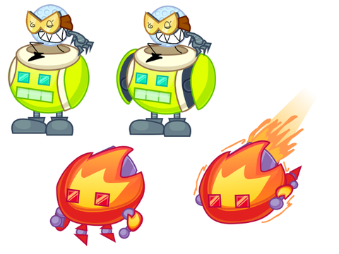 golfball + firey