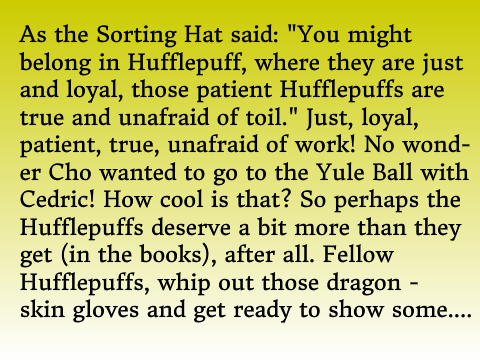 Hufflepuff - Slytherpuffgriffinclaw Tribute