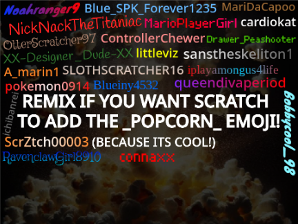 Remix if you want a popcorn emoji remix