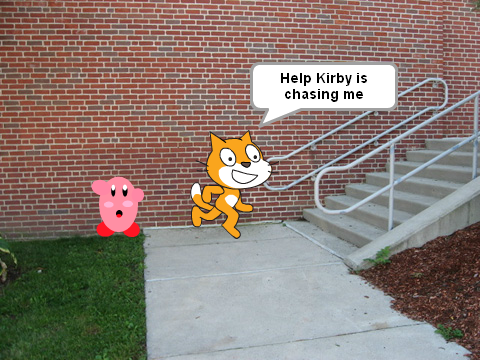 Kirby chasing