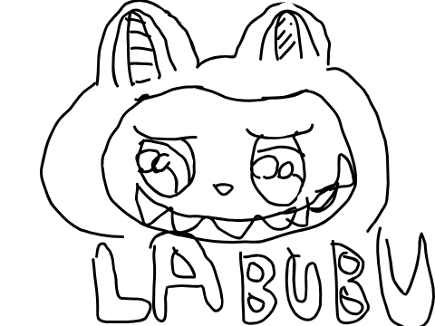 てきとーなLABUBU（１００%ベクターいらすと））