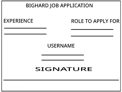 Job Application For BigHard Inc.