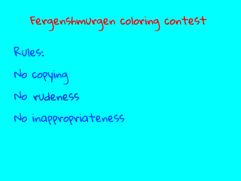 Fergenshmurgen Coloring contest