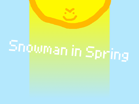Snowman in Spring