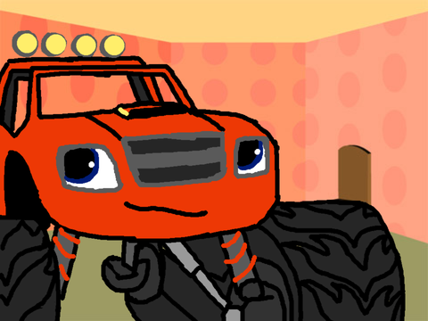 blaze runs over ricky zoom