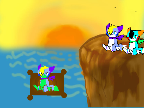 Add yourself sitting on the edge of the cliff remix