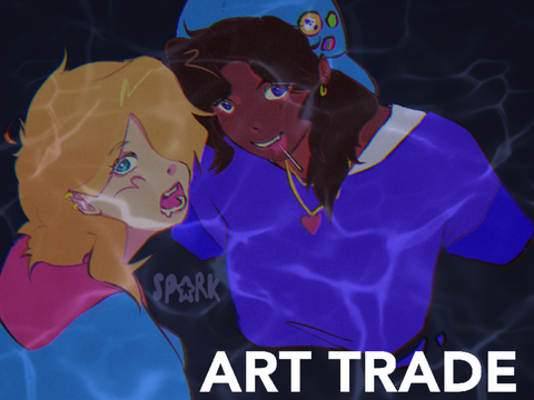 Art Trade with @crisscroiss + Character Refs