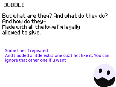 TADC AUDITION FOR BUBBLE