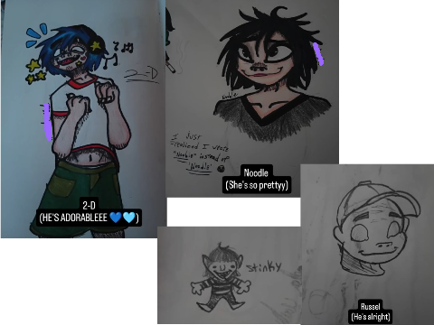 Some Gorillaz art, more cuz yez