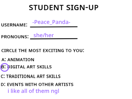 my signup!