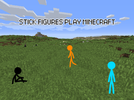 stick figures play minecraft mini animation