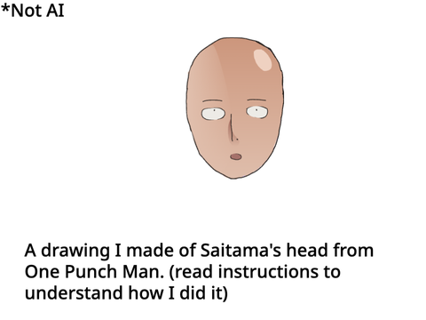 Saitama from One Punch Man art style studying (art I made)