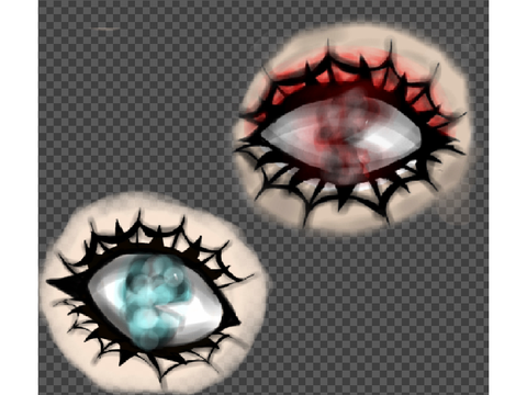 rosepetal and dragonfly cookie eye sketches :>