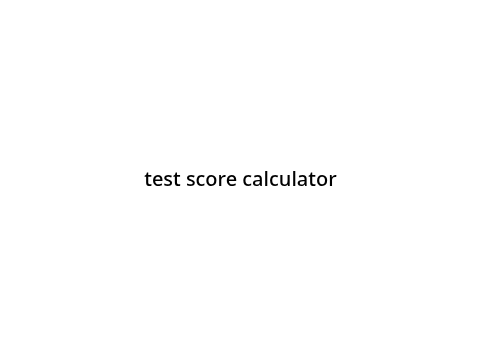 test score calculator