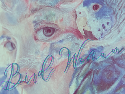 bird woman drawing ༄