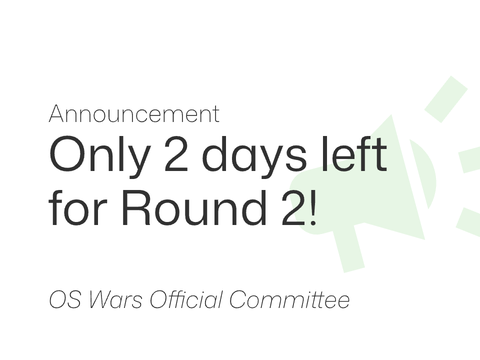 2 days left for Round 2! + Rubric reminder